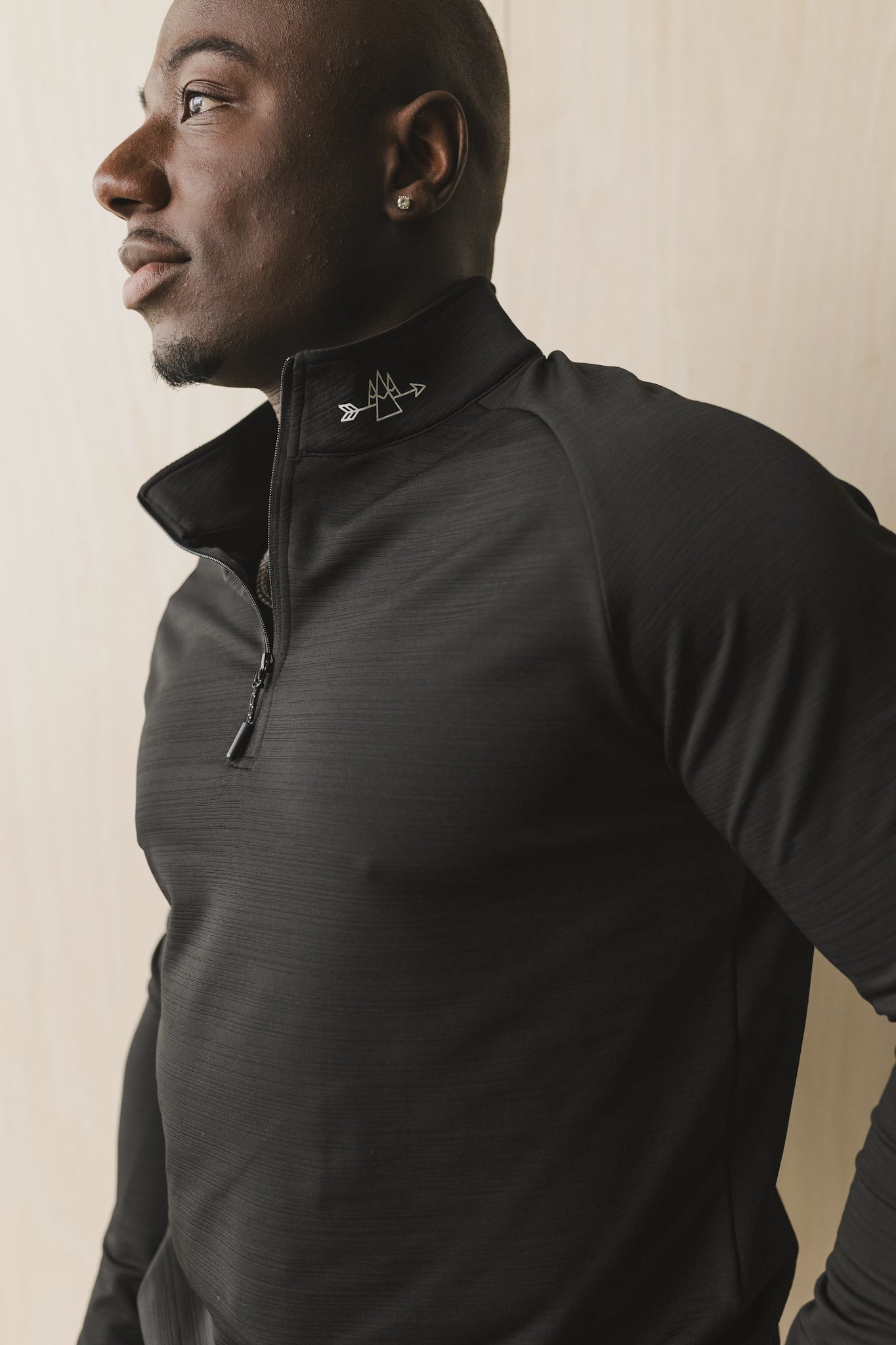 Men’s 1/4 Zip Long Sleeve Athletic Pullover Fitness Training Shirt