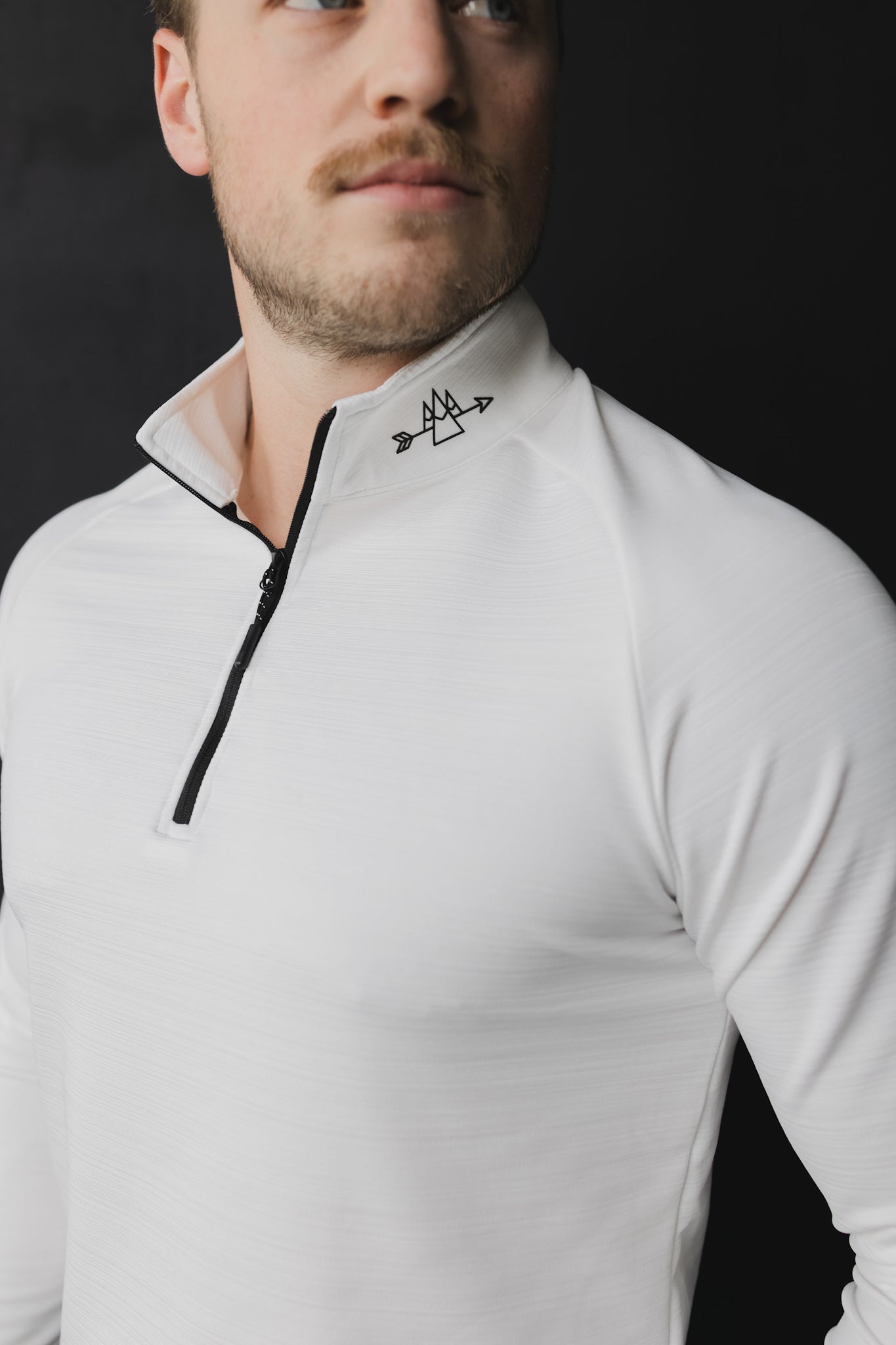 Men’s 1/4 Zip Long Sleeve Athletic Pullover Fitness Training Shirt
