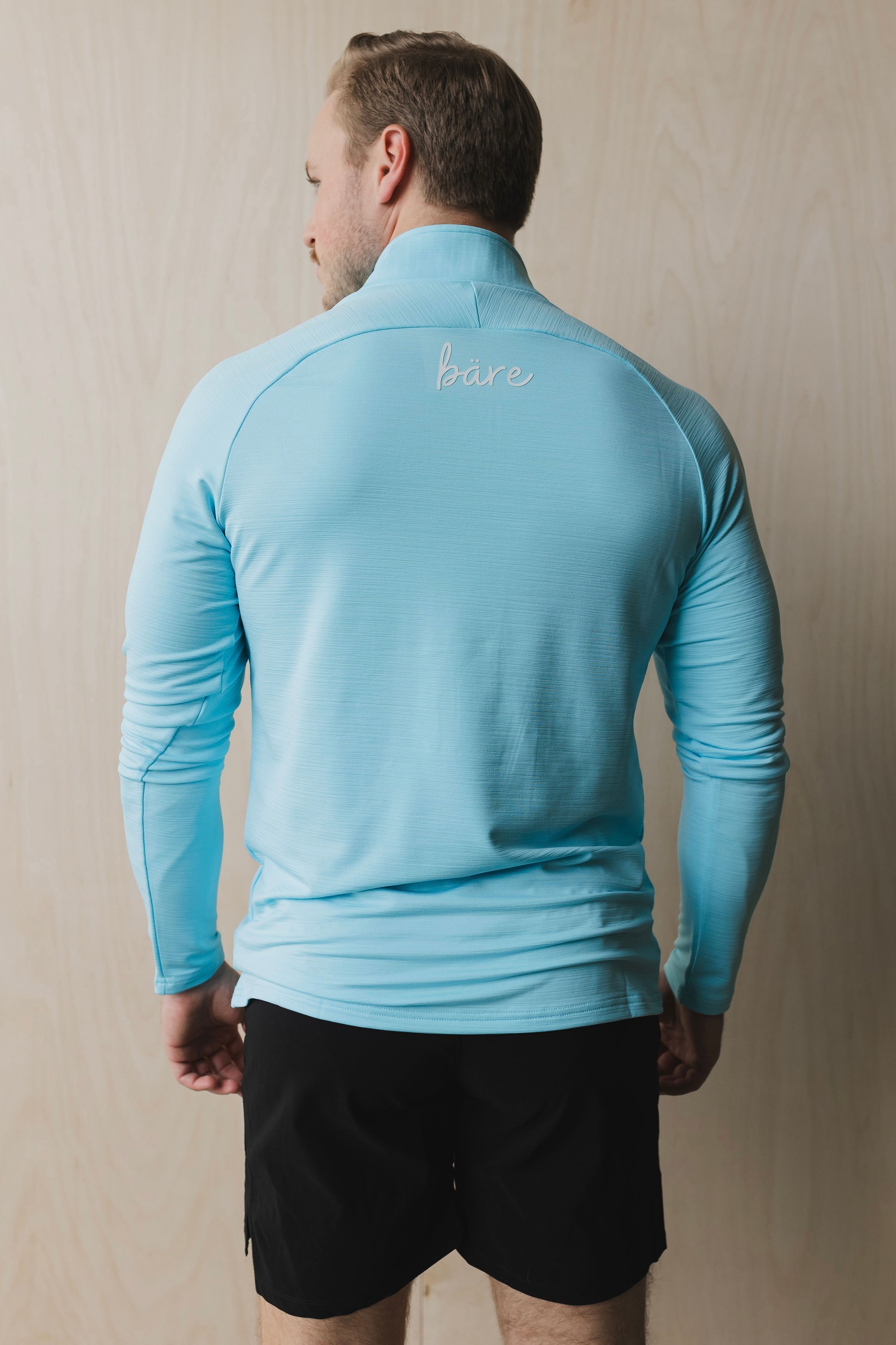 Men’s 1/4 Zip Long Sleeve Athletic Pullover Fitness Training Shirt
