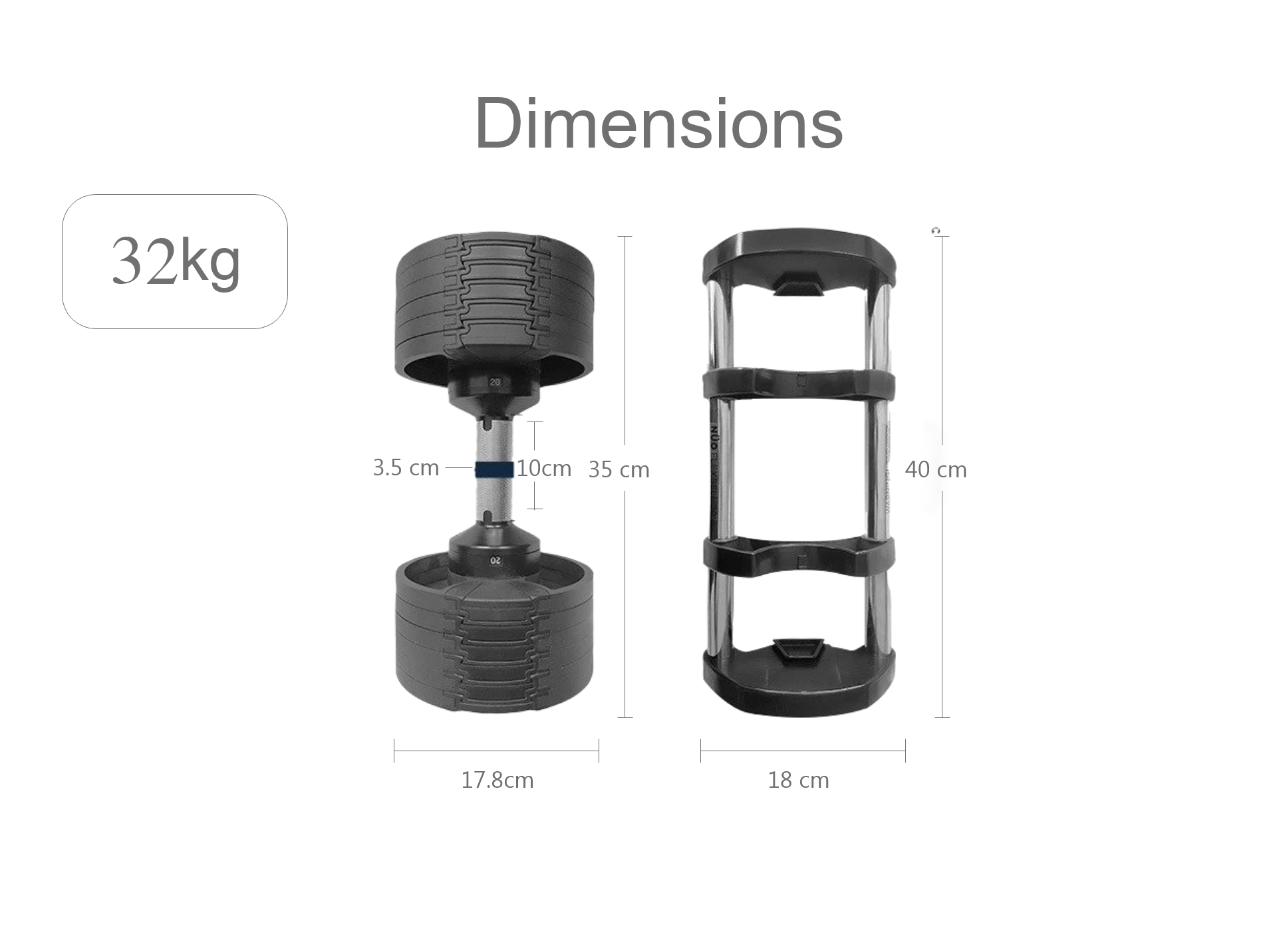 Style Adjustable Dumbbell Home Gym Strength Training Weight Set