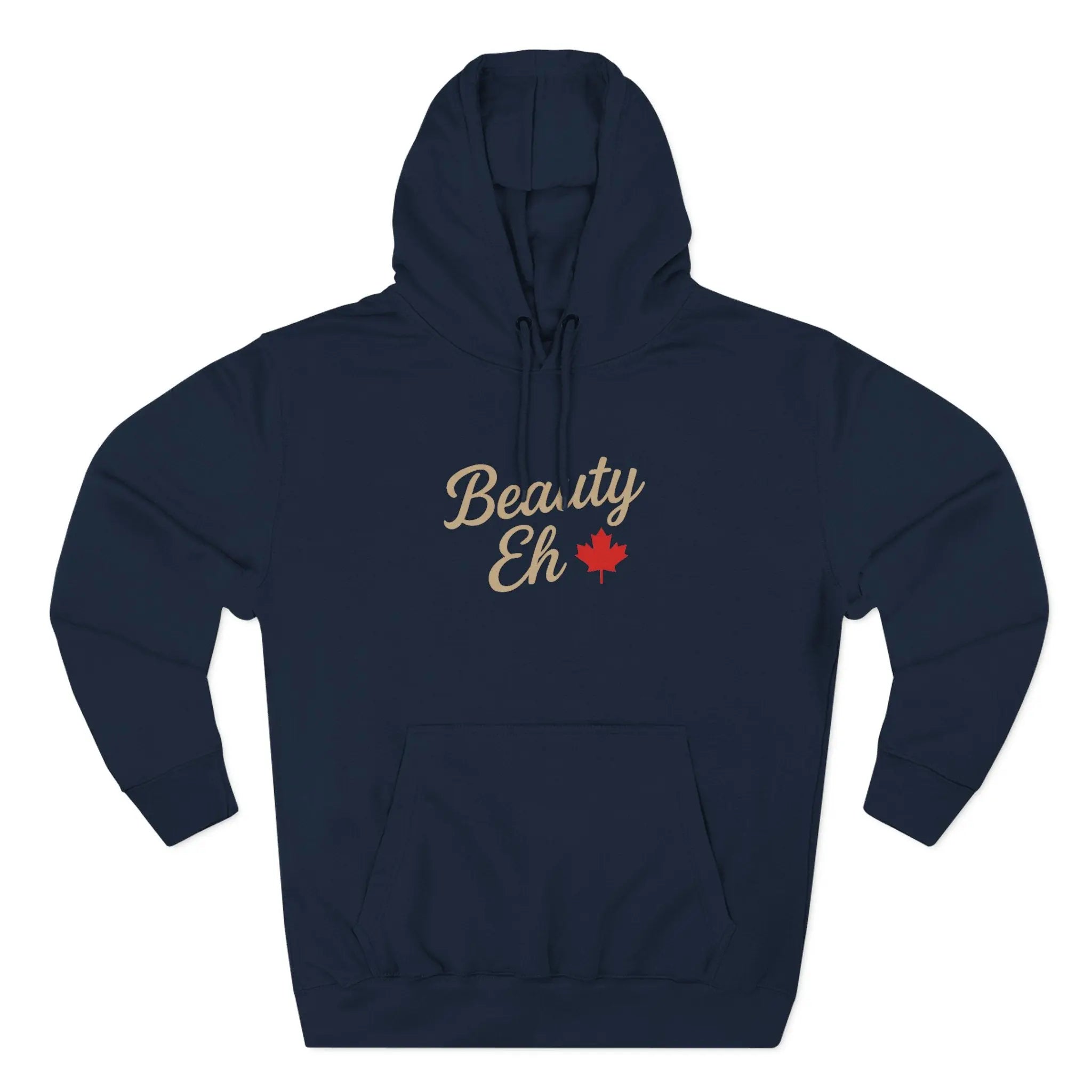 Beauty Eh Canadian Hoodie - Maple Leaf Pride Pullover Sweatshirt - Womens Canada Day Apparel - Cozy Fleece Lined Hooded Sweatshirt