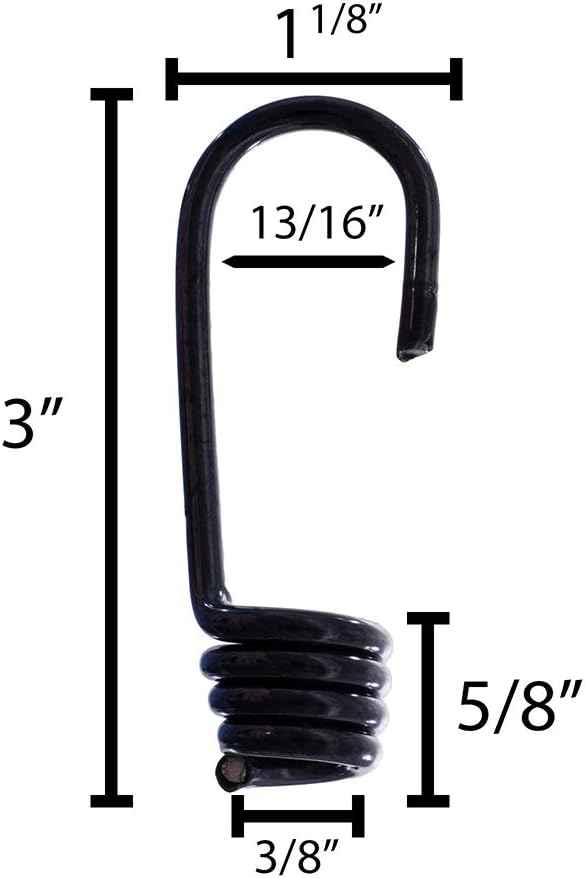 Heavy Duty Steel Cord Hooks Crimp Ring 2 Pack Hardware