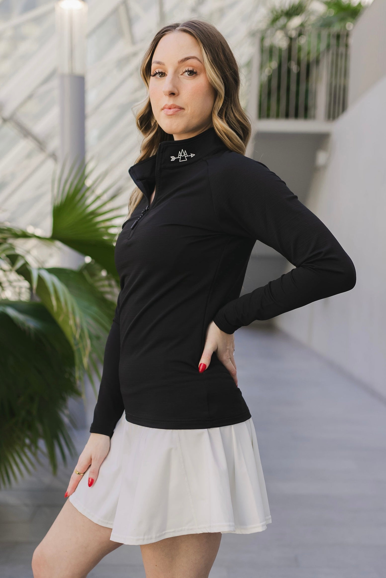 Women’s 1/4 Zip Long Sleeve Athletic Training Fitness Pullover Top