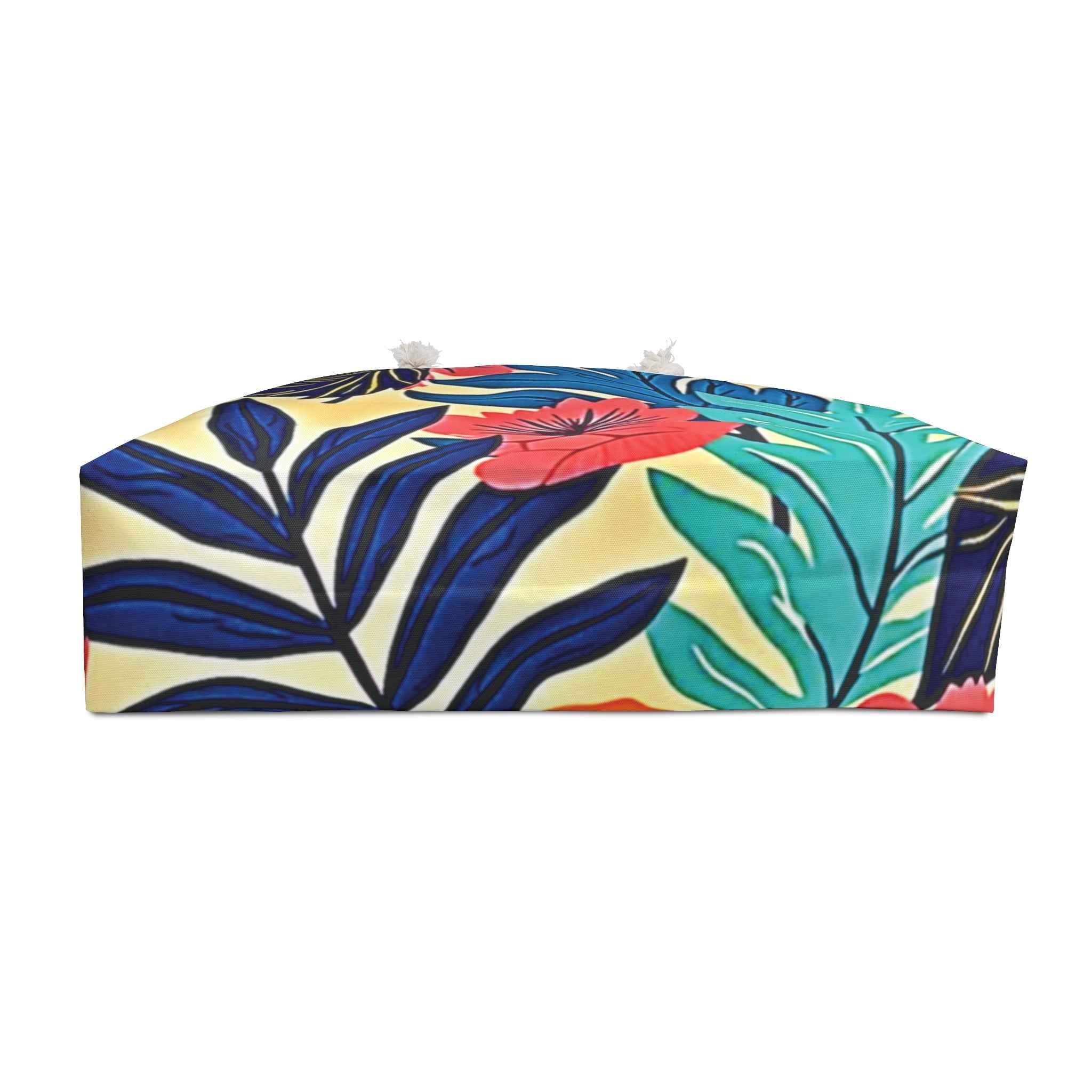 Tropical Floral Weekender Bag | Large Beach Tote, Vacation Bag