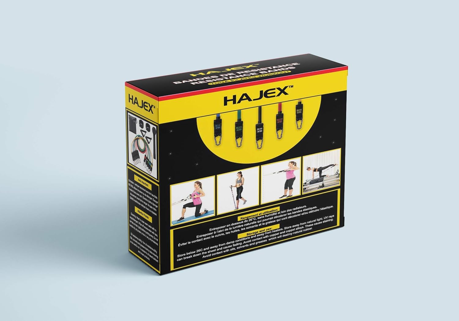 11Pcs Resistance Exercise Bands Set Full Body Workout Fitness Equipment
