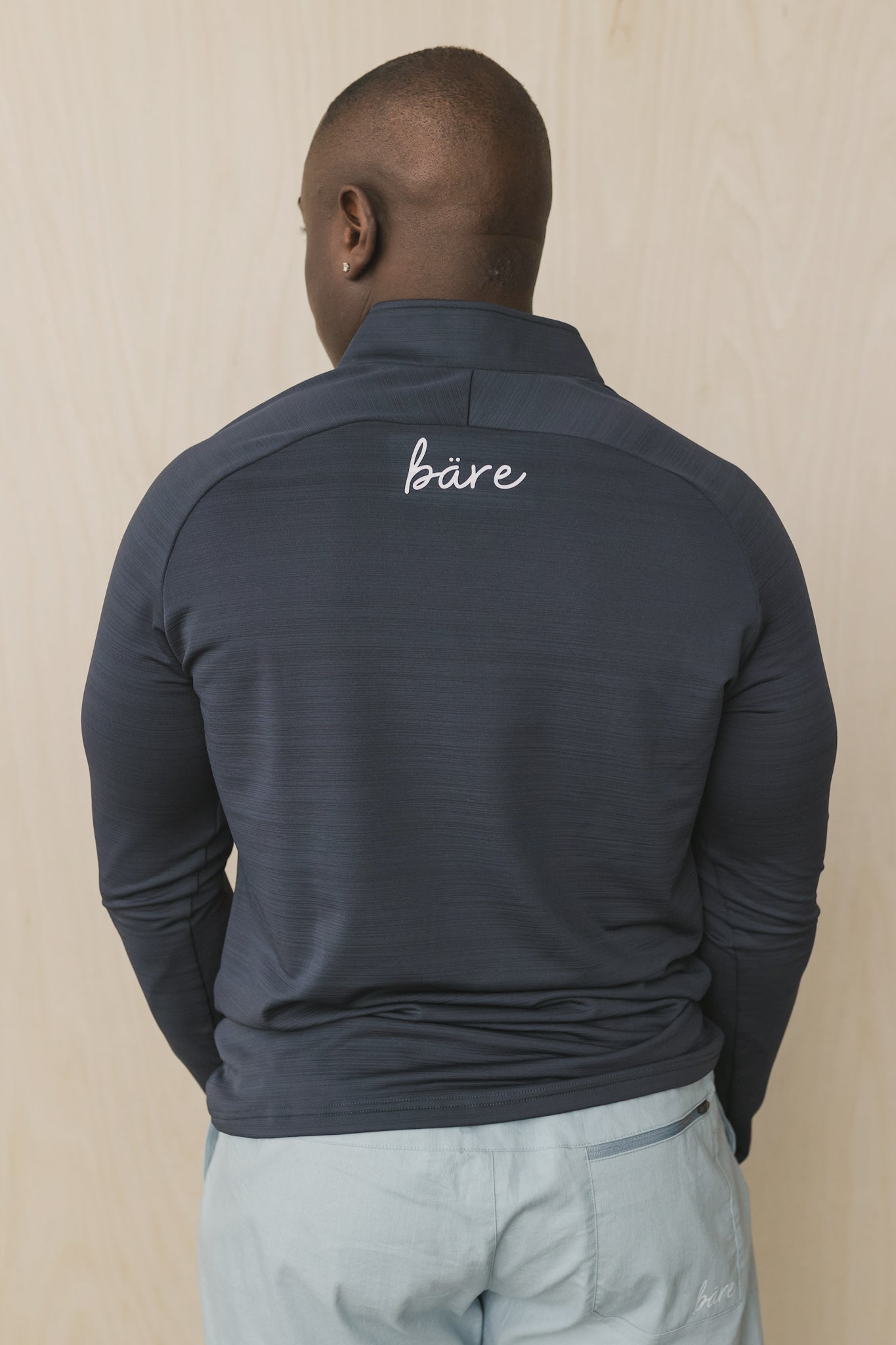 Men’s 1/4 Zip Long Sleeve Athletic Pullover Fitness Training Shirt