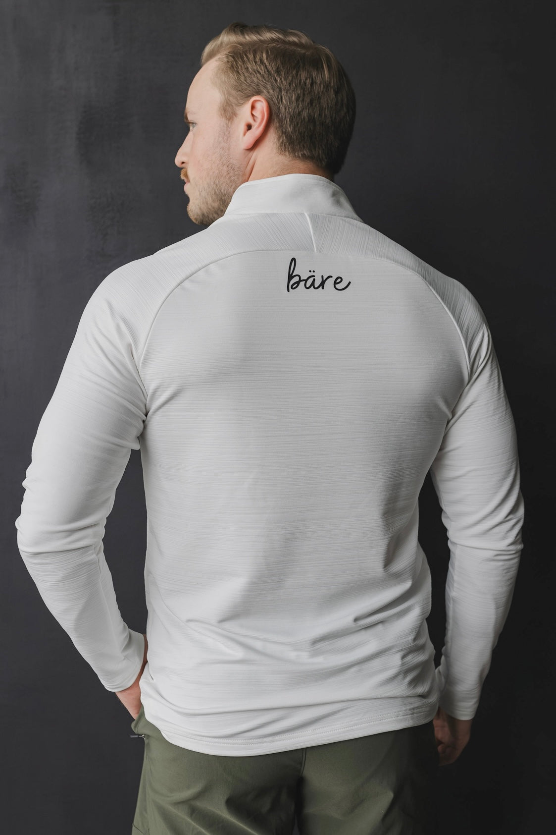 Men’s 1/4 Zip Long Sleeve Athletic Pullover Fitness Training Shirt