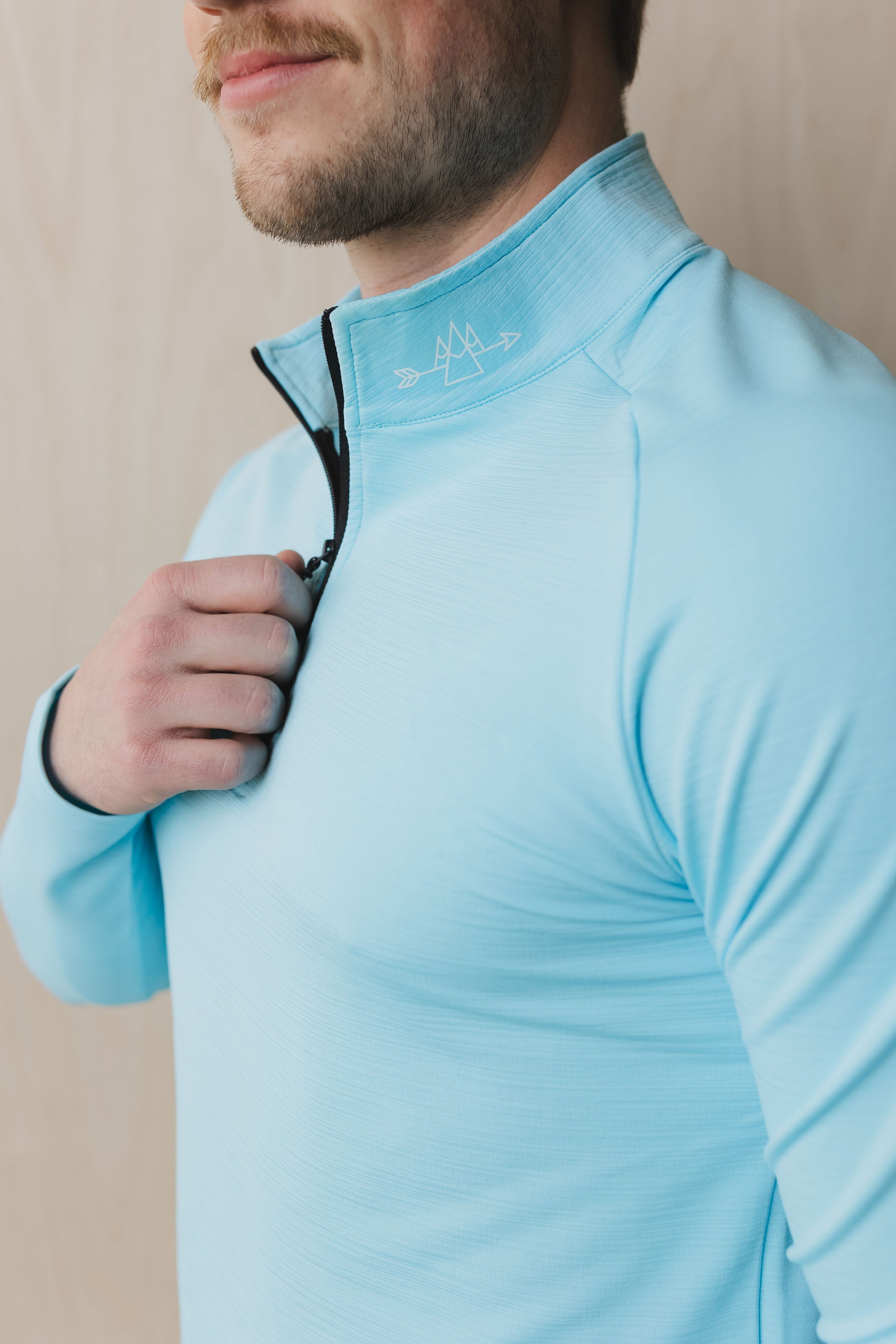 Men’s 1/4 Zip Long Sleeve Athletic Pullover Fitness Training Shirt