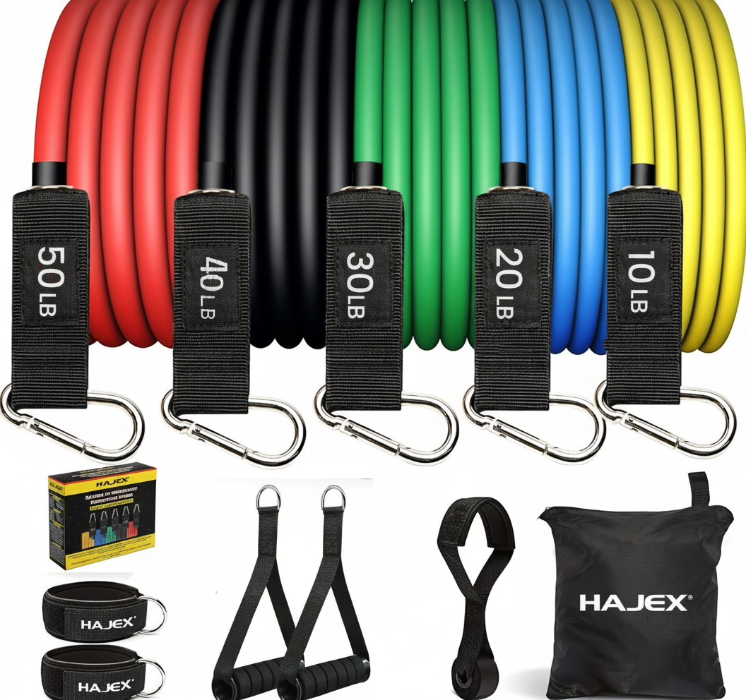 11Pcs Resistance Exercise Bands Set Full Body Workout Fitness Equipment
