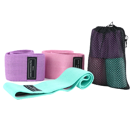 3 Levels Anti-Slip Booty Resistance Bands Set Glute Workout Fitness