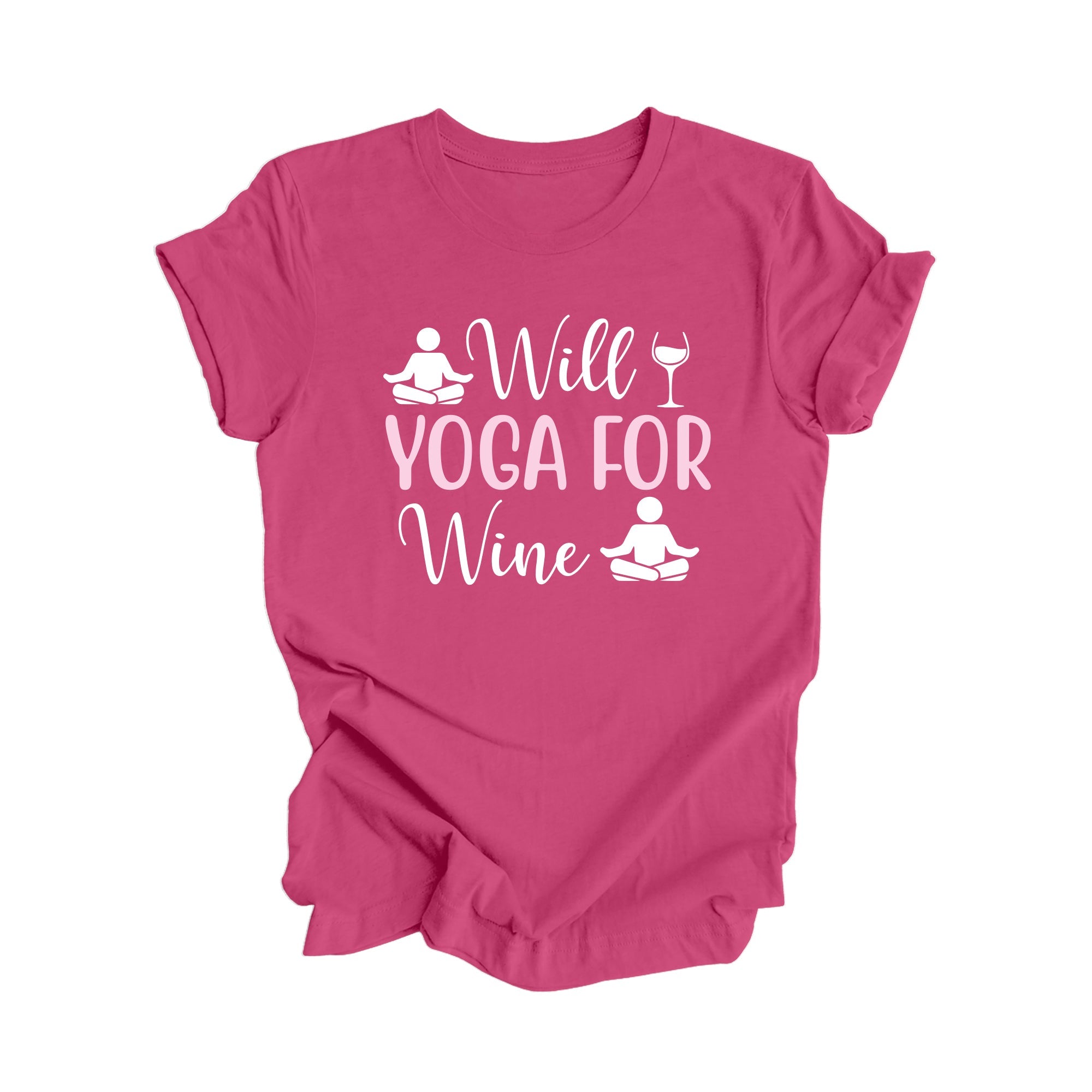 Will Yoga For Wine - Yoga Gift, Meditation Shirt, Yoga T-shirt, Yoga Lover Gift, Yoga Teacher Shirt, Wellness Shirt, Self Care Shirt - Inspired X
