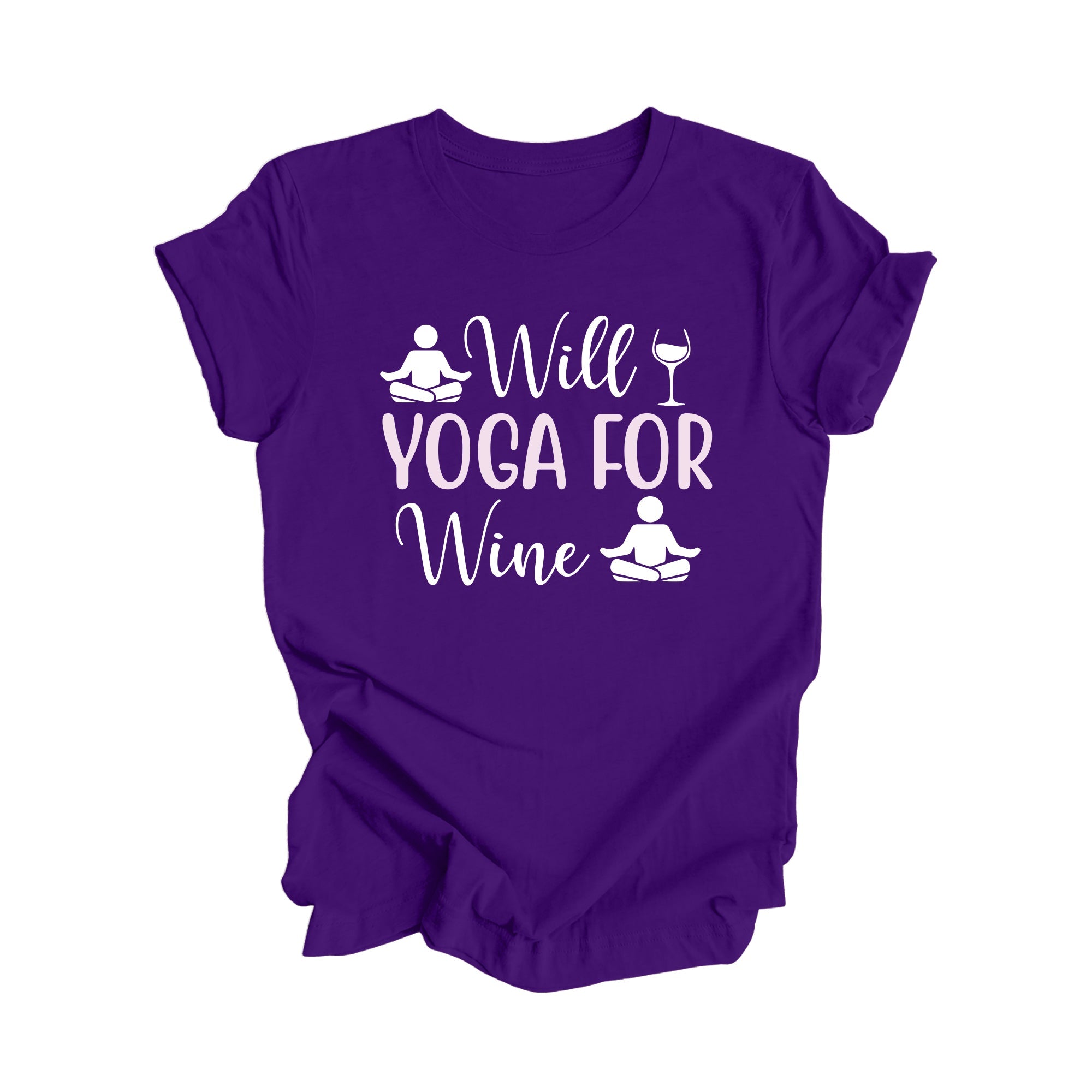 Will Yoga For Wine - Yoga Gift, Meditation Shirt, Yoga T-shirt, Yoga Lover Gift, Yoga Teacher Shirt, Wellness Shirt, Self Care Shirt - Inspired X