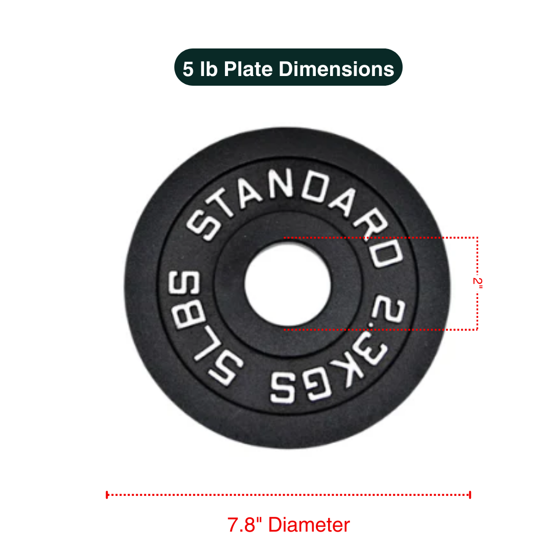 Weight Plates Standard Olympic LB KG Strength Training