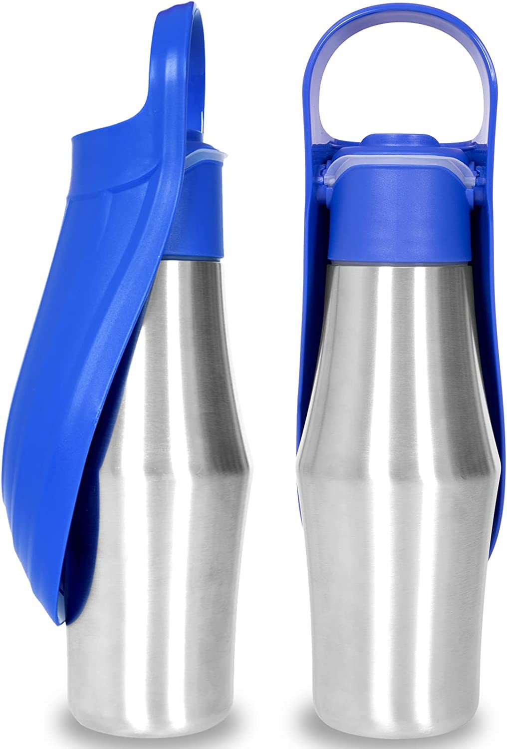 750ml Portable Dog Water Bottle – Stainless Steel Pet Water Dispenser with Silicone Bowl