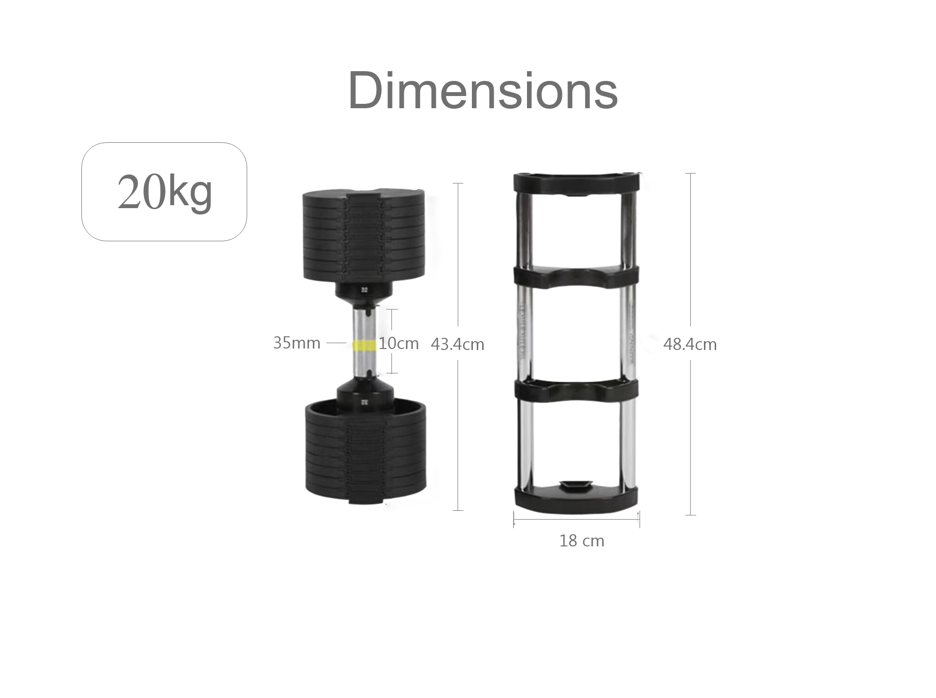 Style Adjustable Dumbbell Home Gym Strength Training Weight Set